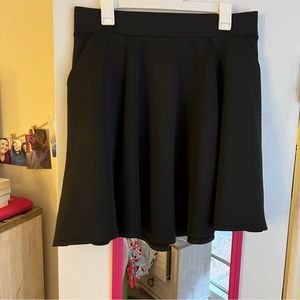 Torrid black scuba skater skirt, size 0, worn once. HAS POCKETS